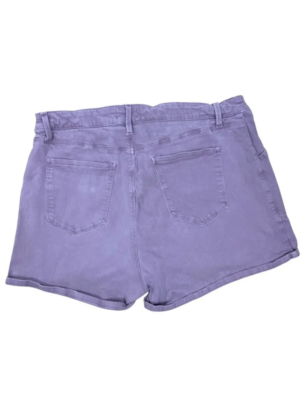 Pistola Women's 18W High Rise Shorts Purple Lavender Button Front Casual Trendy